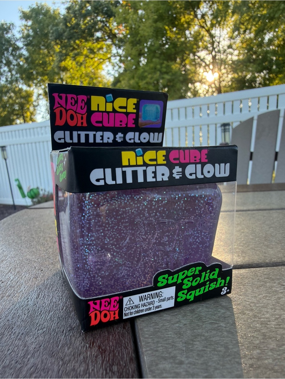 Nice Cube Glitter & Glow Purple Super Solid Squish. oh, the sparkle 🥰